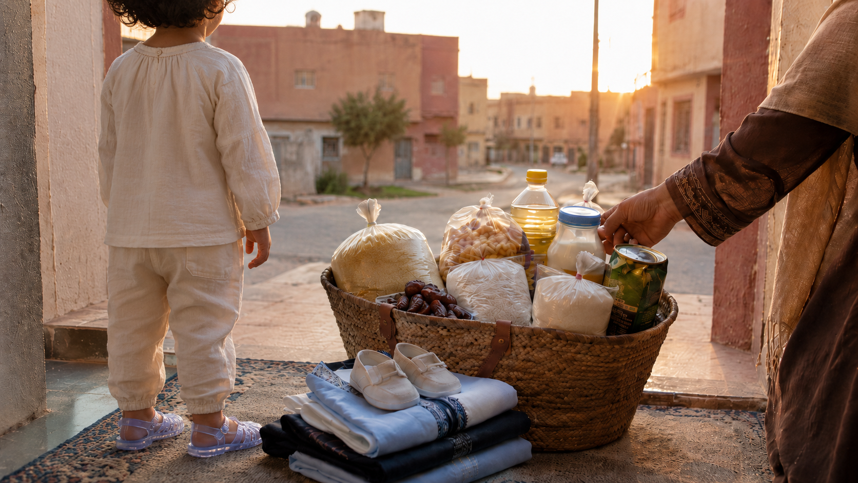 Paniers alimentaires distribués aux familles d'Oujda pendant le Ramadan 2026